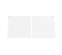 PoetryDraw 2Pcs Diamond Painting Ruler Plastic Diamond Mesh Dot Drill Alignment Art Tool with Blank Grids for Full & Partial Drills DIY Crafts Projects (White)