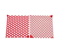 PoetryDraw 2Pcs Diamond Painting Ruler Plastic Diamond Mesh Dot Drill Alignment Art Tool with Blank Grids for Full & Partial Drills DIY Crafts Projects (Bright Red)
