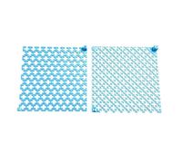 PoetryDraw 2Pcs Diamond Painting Ruler Plastic Diamond Mesh Dot Drill Alignment Art Tool with Blank Grids for Full & Partial Drills DIY Crafts Projects (Sky Blue)