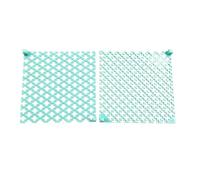 PoetryDraw 2Pcs Diamond Painting Ruler Plastic Diamond Mesh Dot Drill Alignment Art Tool with Blank Grids for Full & Partial Drills DIY Crafts Projects (Turquoise Blue)