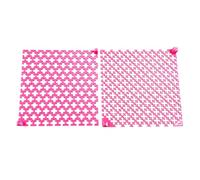PoetryDraw 2Pcs Diamond Painting Ruler Plastic Diamond Mesh Dot Drill Alignment Art Tool with Blank Grids for Full & Partial Drills DIY Crafts Projects (Hot Pink)