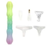 PoetryDraw 3D Print Color Cross Stitch Diamond Rhinestone Beads Picker with 5 Replacement Head Diamond Painting Pen Drill Bead Dot Pens for DIY Craft (4)