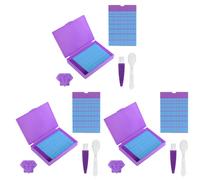 PoetryDraw 3pcs DIY Craft Flip Top Diamond Painting Tray with Lids DIY Diamond Art Accessories Beading Plates with Stopper for DIY Beaded Jewellery and Craft Storage (Purple)