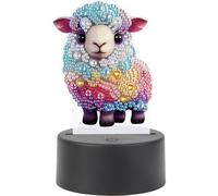 POETRYDRAW Acrylic Double Sided Diamond Painting LED Night Light Diamond Art Light Ornaments Decorative DIY 5D Diamond Lamp for Adults Beginners