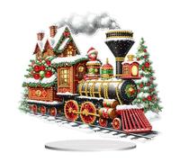 POETRYDRAW Acrylic Special Shape Christmas Boat and Lighthouse Tabletop Ornaments Kit Table Top Ornament Kits Desktop Decors for Adults Beginner