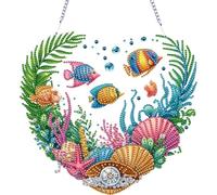 POETRYDRAW Acrylic Special Shape Love Sea Fish Hanging Pendant for Home