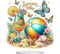 POETRYDRAW Beach Ball 2D Flat DIY Desktop Decors Ornaments Kit for Home