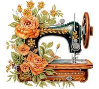 POETRYDRAW Black Sewing Machine Partial DIY Special Shaped Kit 30x30cm