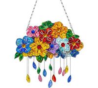 POETRYDRAW Cloud Flower DIY 2D Flat Acrylic Pendant Kit for Adults Home Decor 24x24cm