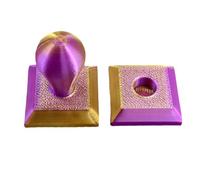 PoetryDraw Diamond Art Painting Embossing Roller 3D Printing Diamond Art Painting Seal Press Diamond Art Painting Roller Tool Set for Multi-Color Square & Circular Drills (Purple Gold Gradient)