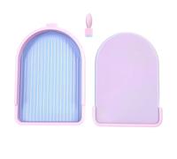 PoetryDraw Diamond Painting Drill Plate No Drill Spillage Plastic Bead Rhinestone Diamond Sorting Tray with Stopper and Cover Striped Guide Design for Desk Organization DIY Craft Home Decor (5)