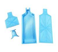 PoetryDraw Diamond Painting Drill Plate No Drill Spillage Plastic Bead Rhinestone Diamond Sorting Tray with Stoppers Lids Accessories and Tools for DIY Crafts (Blue B)