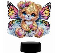 POETRYDRAW DIY Butterfly Bear Diamond Art Painting Lamp Night Light