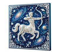 POETRYDRAW DIY Sagittarius Pearl Painting Art Kits for Home Wall Decor 25x25cm with Frame