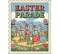 POETRYDRAW Easter Parade Full DIY 5D Round Drill Gem Art Diamond Art Painting Kits for Adults/Beginners Gift Idea Home Wall Decor Diamond Art Paintings Picture Arts Craft 9.84x11.81in (E7270)