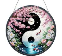 POETRYDRAW Fish Yin Yang 2D Flat DIY Set Diamond Art Pendant Home Decor