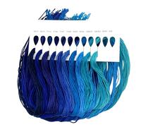 PoetryDraw Friendship Bracelet String 6-Strand 120m Long DIY Hand Embroidery Threads Gradient Color Design for Bracelet DIY Crafts Sewing Embroidery Supplies (6 Color Series in Total)