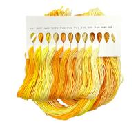 PoetryDraw Friendship Bracelet String 6-Strand 120m Long DIY Hand Embroidery Threads Gradient Color Design for Bracelet DIY Crafts Sewing Embroidery Supplies (Green Color Series)