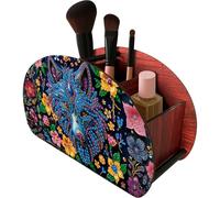 POETRYDRAW Gem Wolf DIY Wooden Diamond Painting Multi-Grid Storage Box Tabletop Organizer (B)