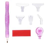 PoetryDraw Glitter Resin Diamond Painting Pen with Various Tips Diamond Painting Art Drill Pen Bead Dot Tools Accessories for Adults Beginners (Style A)