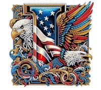 POETRYDRAW Independence Day Letter I Special Shaped DIY Partial Drill Diamond Art Painting Kit for Adults Beginners Home Decor Diamonds Paintings Gem Art 30x30cm