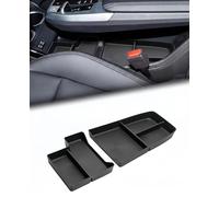POETRYXIAO Lower Center Console Storage Box for B-MW X1 U11 iX1 & X2 U10 iX2 2023-2026, 2 Pieces TPE Soft Rubber Organiser, Console Catcher, Car Accessories Interior