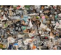 Poets ERA Themed Easter Egg & Lyrics Jigsaw Puzzle 20" x 30" (500,1000 Piece) Puzzle Fun Game for Adult Kids, Official Haus of Moods, Gift for Fans Pop Singer Graphic Puzzle 2024