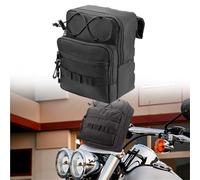 POEWRI Motorcycle Handlebar Tool Bag Storage Saddlebag Universal Front Fork Bags Sissy Bar for S1000RR R1200GS R1250GS F800GS F700GS S1000R S1000XR Adventure