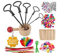 POEYMTK Chestnut Drill Set, with Chestnut Holder, Chestnut Craft Set Children, Chestnut Set for Crafts with Chestnuts, 1.5-5 mm Drill Chestnuts, Autumn Chestnut Man DIY Set