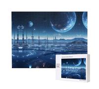 Poezjzw 3d World Classic Jigsaw 500 Pieces Wooden Puzzle Modern Home Decor Intellectual Game 38x 52cm