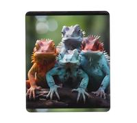 POEZJZW 4 Colorful Lizards Pattern Mouse Pad Gaming Non-Slip Rubber Base Rectangular Mouse Mat for Desktop Computer Laptop Gaming Office 7.9 X 9.5 in
