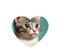 Poezjzw 4pcs A Curious Cat Pattern Lavender Scent Car Aroma Heart Shape Hanging Fragrance Applies To Closet Shoe