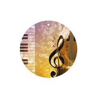 Poezjzw 4pcs Abstract Music Pattern Lavender Scent Car Aroma Round Shape Hanging Fragrance Applies To Closet Shoe