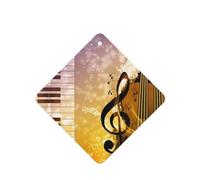Poezjzw 4pcs Abstract Music Pattern Lavender Scent Car Aroma Square Hanging Fragrance Applies To Closet Shoe