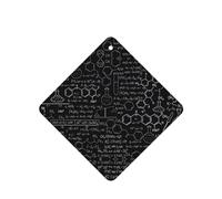 Poezjzw 4pcs Abstract Science Chemistry Pattern Lavender Scent Car Aroma Square Hanging Fragrance Applies To Closet Shoe