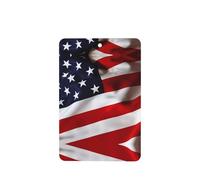 Poezjzw 4pcs American Flag Pattern Lavender Scent Car Aroma Rectangle Hanging Fragrance Applies To Closet Shoe