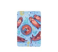 Poezjzw 4pcs Animal Cute Brown Otters Pattern Lavender Scent Car Aroma Rectangle Hanging Fragrance Applies To Closet Shoe