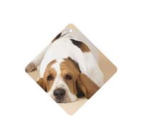 Poezjzw 4pcs Basset Hound Pattern Lavender Scent Car Aroma Square Hanging Fragrance Applies To Closet Shoe
