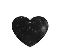 Poezjzw 4pcs Black And White Galaxy Pattern Lavender Scent Car Aroma Heart Shape Hanging Fragrance Applies To Closet Shoe