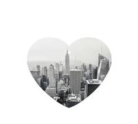 Poezjzw 4pcs Black And White New York Pattern Lavender Scent Car Aroma Heart Shape Hanging Fragrance Applies To Closet Shoe