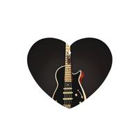 Poezjzw 4pcs Black Guitar Pattern Lavender Scent Car Aroma Heart Shape Hanging Fragrance Applies To Closet Shoe