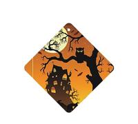 Poezjzw 4pcs Black Tree Owl Pumpkin Head Pattern Lavender Scent Car Aroma Square Hanging Fragrance Applies To Closet Shoe