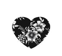 Poezjzw 4pcs Black With Flower Pattern Lavender Scent Car Aroma Heart Shape Hanging Fragrance Applies To Closet Shoe