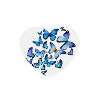 Poezjzw 4pcs Blue Butterfly Pattern Lavender Scent Car Aroma Heart Shape Hanging Fragrance Applies To Closet Shoe