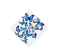 Poezjzw 4pcs Blue Butterfly Pattern Lavender Scent Car Aroma Square Hanging Fragrance Applies To Closet Shoe