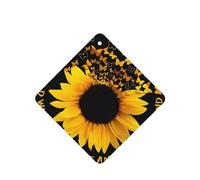 Poezjzw 4pcs Butterfly And Sunflower Pattern Lavender Scent Car Aroma Square Hanging Fragrance Applies To Closet Shoe