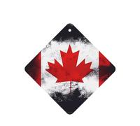 Poezjzw 4pcs Canadian Flag Pattern Lavender Scent Car Aroma Square Hanging Fragrance Applies To Closet Shoe