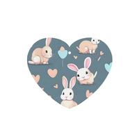 Poezjzw 4pcs Cartoon Cute Bunny Pattern Lavender Scent Car Aroma Heart Shape Hanging Fragrance Applies To Closet Shoe