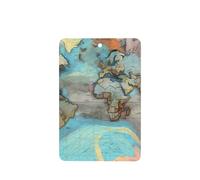 Poezjzw 4pcs Cartoon World Map Pattern Lavender Scent Car Aroma Rectangle Hanging Fragrance Applies To Closet Shoe
