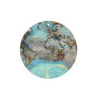 Poezjzw 4pcs Cartoon World Map Pattern Lavender Scent Car Aroma Round Shape Hanging Fragrance Applies To Closet Shoe
